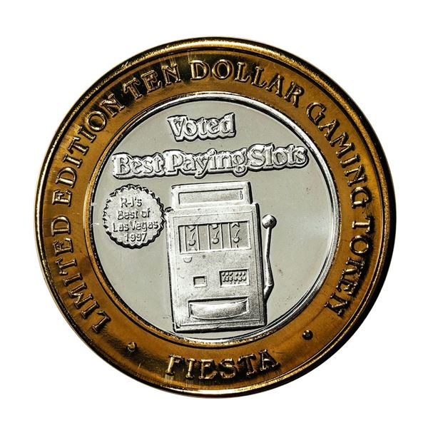 .999 Silver Fiesta Casino and Hotel Las Vegas $10 Casino Limited Edition Gaming Token