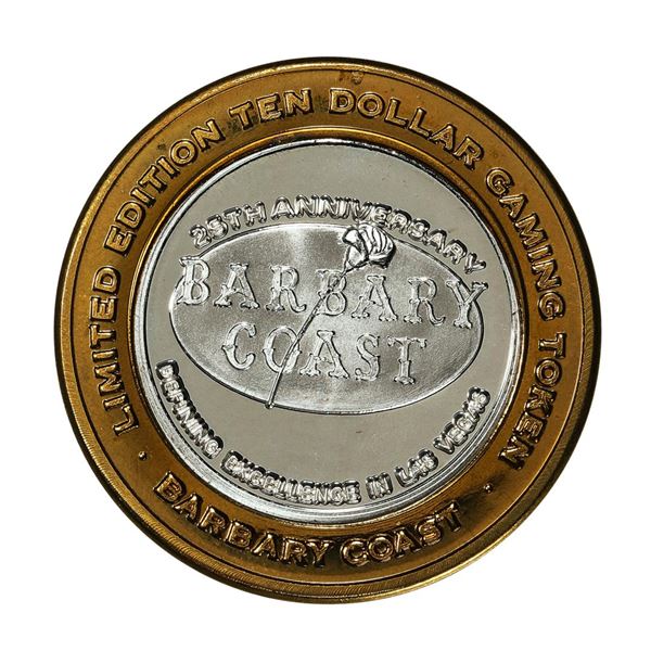.999 Silver Barbary Coast Las Vegas, Nevada $10 Casino Limited Edition Gaming Token