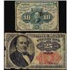 Image 1 : Lot of 1862 First Issue 10 Cent & 1874 Fifth Issue 25 Cent Fractional Currency Notes