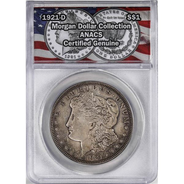 1921-D $1 Morgan Silver Dollar Coin ANACS Genuine