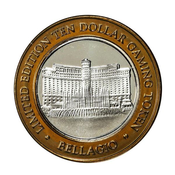 .999 Fine Silver Bellagio Las Vegas, Nevada $10 Limited Edition Gaming Token