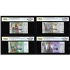 Image 1 : Lot of 2014 Kuwait 1/4, 1/2, 1 & 5 Dinar Notes PCGS Gem Uncirculated 66PPQ