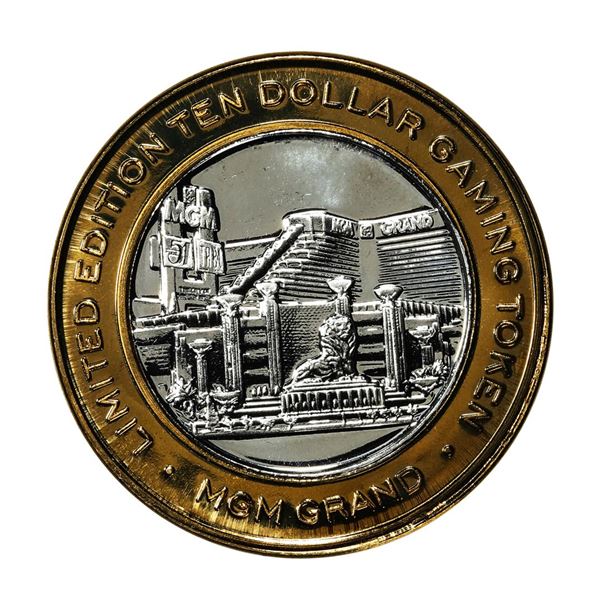 .999 Silver MGM Grand Las Vegas, Nevada $10 Casino Limited Edition Gaming Token