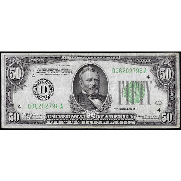 1934 $50 Federal Reserve Note Cleveland