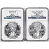 Image 1 : 2012 & 2012-(W) $1 American Silver Eagle Coins NGC MS69 First Releases