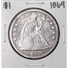 Image 1 : 1869 $1 Seated Liberty Silver Dollar Coin