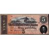 Image 1 : 1864 $5 Confederate States of America Note