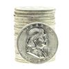Image 1 : Roll of (20) 1951 Brilliant Uncirculated Franklin Half Dollar Coins