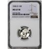 1945-D Mercury Dime Coin NGC MS67FB