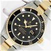 Rolex Men's Two Tone Black Submariner Wristwatch