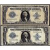 Lot of (2) 1923 $1 Silver Certificate Notes