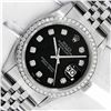 Image 1 : Rolex Men's Stainless Steel Black Diamond Datejust Wristwatch