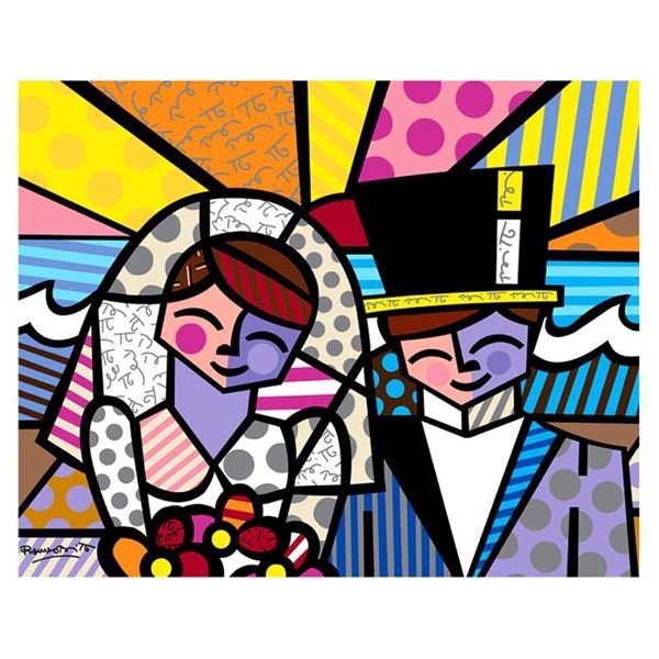 Romero Britto "Honeymoon At Sea" Limited Edition Giclee On Canvas