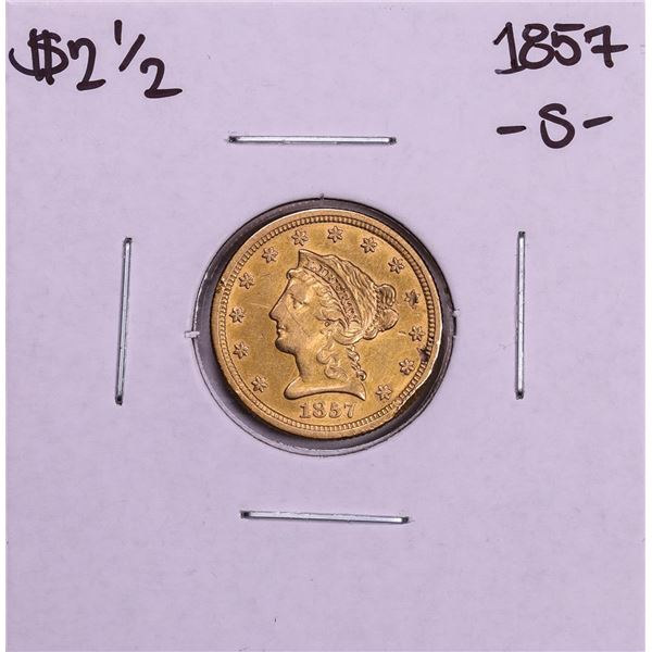 1857-S $2 1/2 Liberty Head Quarter Eagle Gold Coin