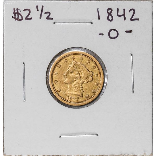 1842-O $2 1/2 Liberty Head Quarter Eagle Gold Coin