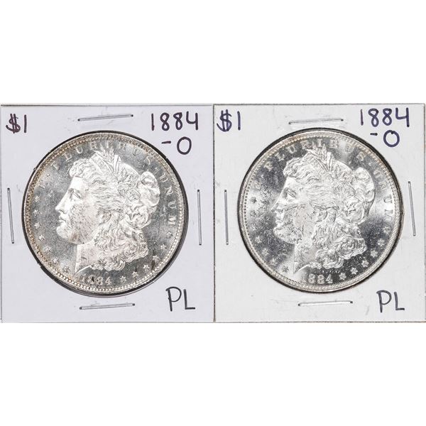 Lot of (2) 1884-O $1 Morgan Silver Dollar Coins Proof Like