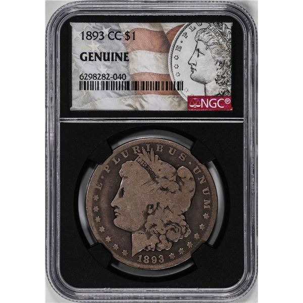 1893-CC $1 Morgan Silver Dollar Coin NGC Genuine