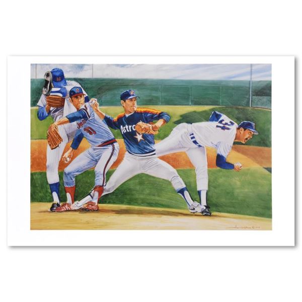 David Harrington  Nolan Ryan  Lithograph Print On Paper