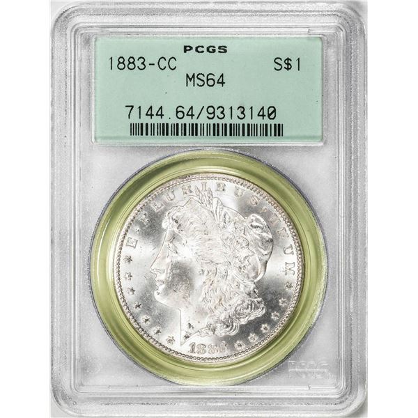 1883-CC $1 Morgan Silver Dollar Coin PCGS MS64 Old Green Holder