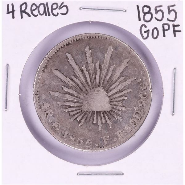 1855 GoPF Mexico 4 Reales Silver Coin