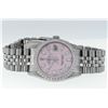Image 5 : Rolex Men's Stainless Steel Pink MOP Baguette Diamond Datejust Wristwatch