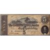 Image 1 : 1864 $5 Confederate States of America Note