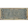 Image 2 : 1864 $5 Confederate States of America Note