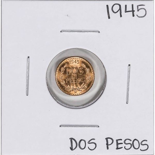 1945 Mexico Dos Pesos Gold Coin