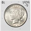 Image 1 : 1934-D $1 Peace Silver Dollar Coin