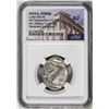 Image 2 : Ancient Greek 440-404 BC Attica Athens AR Tetradrachm Athena Owl Coin NGC AU