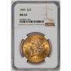 Image 1 : 1899 $20 Liberty Head Double Eagle Gold Coin NGC MS63