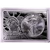 Image 1 : 1994 $1 American Silver Eagle Coin & 2oz Silver Bar Set