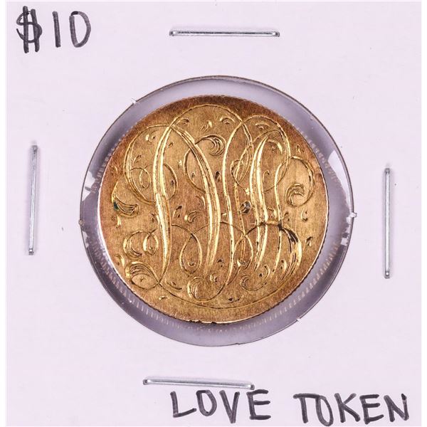 $10 Liberty Head Eagle Gold Love Token Coin Pin