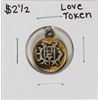 Image 1 : ND $2 1/2 Quarter Eagle Gold Love Token Coin - MDE