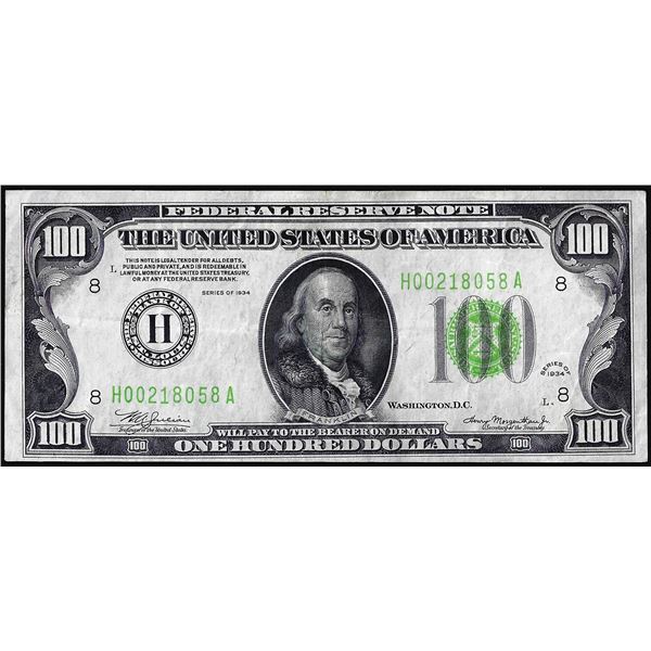 1934 $100 Federal Reserve Note St. Louis