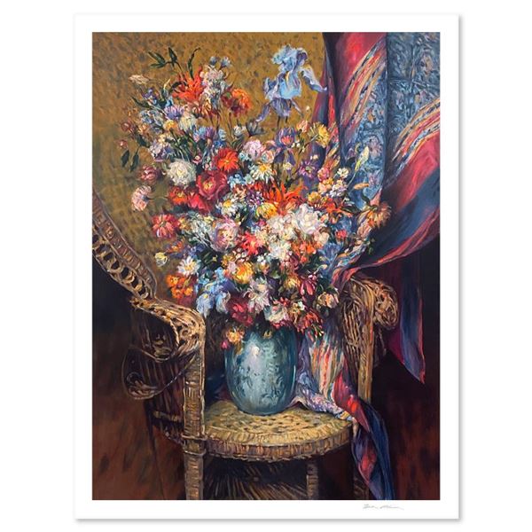 Henri Plisson "Floral Symphony" Limited Edition Serigraph On Paper