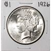 Image 1 : 1926 $1 Peace Silver Dollar Coin