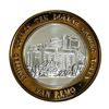 Image 1 : .999 Silver Hotel San Remo Las Vegas, Nevada $10 Casino Limited Edition Gaming Token