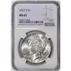 Image 1 : 1927-S $1 Peace Silver Dollar Coin NGC MS62