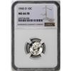 Image 1 : 1945-D Mercury Dime Coin NGC MS66FB