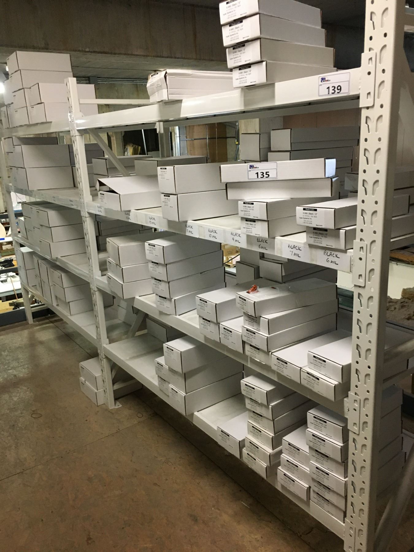 White Racking Price WHITE METAL HEAVY DUTY SHELF RACKING UNIT-APPROX. 13FT ACROSS X 6 1/2FT ...