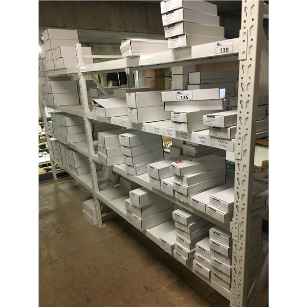 WHITE METAL HEAVY DUTY SHELF RACKING UNIT-APPROX. 13FT ACROSS X 6 1/2FT ...