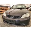 Image 8 : D1 --  2005 HONDA CIVIC LX, Black, 273851 KM