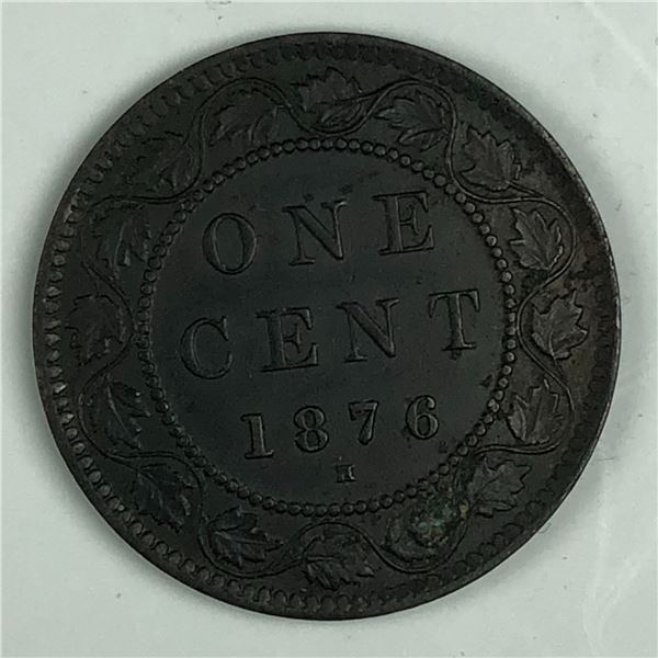 Canadian Large Cent 1876 UNC Chocolate Brown
