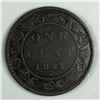 Image 1 : Canadian Large Cent 1881 Fine+ Incomplete D