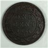 Image 1 : Canadian Large Cent 1881 VF+ N Missing Serrif