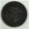 Image 2 : Canadian Large Cent 1891 Large Date Large Leave G++