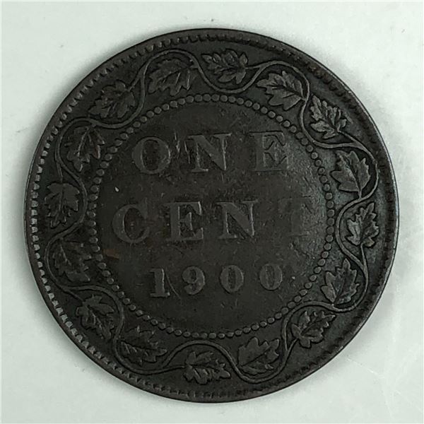 Canadian Large Cent 1900 No H VF