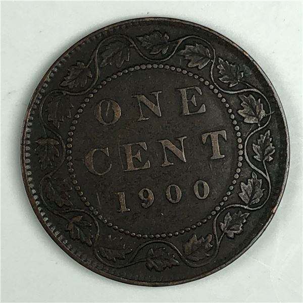 Canadian Large Cent 1900 No H EF