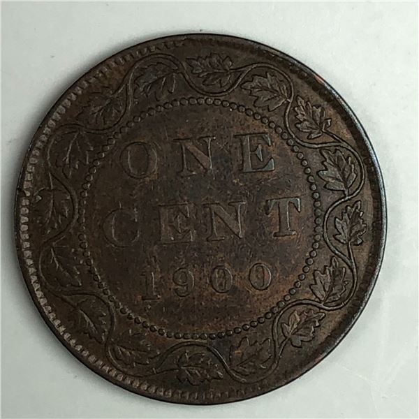 Canadian Large Cent 1900 No H EF